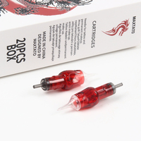 Lot de 20 aiguilles de tatouage MAXTATO Pro avec membrane RL/RS/RM, cartouche de tatouage de sécurité jetable
