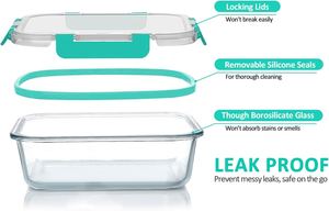 2025 New Top Design Microwavable Leak Proof Glass Food Storage <b>Container</b> Detachable Lid Dishwasher Safe Eco-Friendly Low Price - Product Image 3