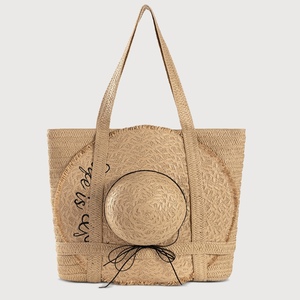 Nouveau design 2026 : Ensemble sac en paille tressée pour femme avec <span class=keywords><strong>chapeau</strong></span>, sac fourre-tout style vacances, sac à main de plage, vente chaude transfrontalière - Product Image 4
