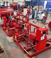 Set Pompa Jockey Diesel Listrik Terpasang di Skid dengan Panel Kontrol IP55 untuk Sistem Penyediaan Air Pemadam Kebakaran