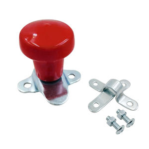 Vente flash - Bouton de commande du volant en PVC rouge personnalisé avec logo JD DEERE 40005R, modèle universel pour voiture - Product Image 2