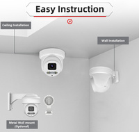 Cámara de Seguridad IP PTZ POE 4K 8MP, WDR, Seguimiento Automático de Personas, Zoom Óptico 5X, Domo para Exteriores, H.265, Audio Bidireccional, CCTV