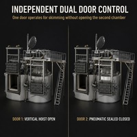 Four de fusion d'aluminium à double chambre YDE avec portes à double nervurage robustes pour la fusion de déchets, pour fonderie industrielle, prix compétitif