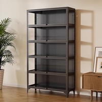 Vitrines à trois faces à cinq portes meubles de maison pour modèles de chambre et de salon présentoir de figurines