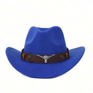 Venta al por Mayor de Sombreros de Jazz Lisos para Primavera y Otoño, Sombrero de Vaquero Personalizado - Product Image 2