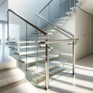 Support de main courante d'escalier en acier inoxydable, design minimaliste, durable, pour usage extérieur, support de montage réglable - Product Image 3