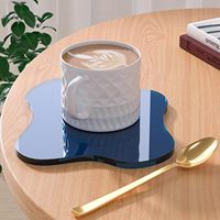 Sous-verres décoratifs en acrylique transparents en forme d'œuf de dinosaure et de nuage, parfaits pour la décoration de tasses à café, la protection et la présentation de la table.