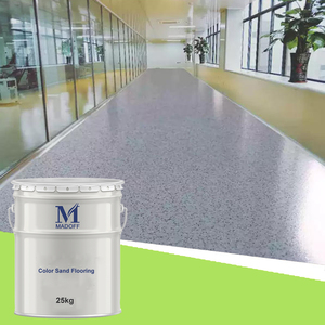 Peinture époxy auto-nivelante effet marbre, résistante à l'usure, durable, peinture époxy PU, application de peinture au sable coloré, revêtement liquide - Product Image 2
