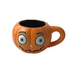 Halloween Mug Fruit Shape Ceramic Halloween Pumpkin Coffee Gift Mug
