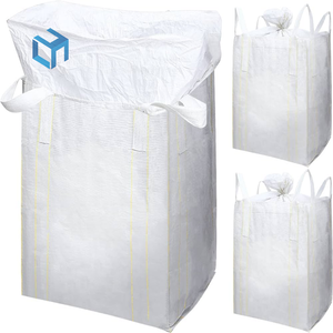 BigBag 500kg 750KG prix usine PP fond plat croix coin ascenseur boucles FIBC Jumbo sac pour bois de chauffage ciment <span class=keywords><strong>pierre</strong></span> sacs de sable - Product Image 2