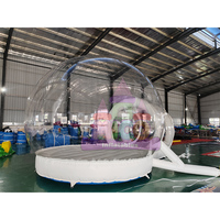 Tente bulle gonflable blanche pour enfants, dôme de jeu extérieur en PVC 6x4m, capacité 300-500kg, idéal pour les fêtes d'anniversaire en famille dans le jardin