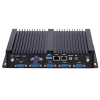 Mini PC de fabrication chinoise avec port série, sans ventilateur, avec processeur Intel J1800 J1900, DDR3 8G, WIFI/4G/BT, HDMI, VGA pour kiosque industriel, point de vente