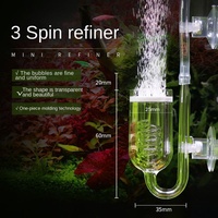 Diffuseur de CO2 transparent en verre à trois étages pour aquarium