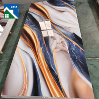 Panneau mural décoratif 3D flexible en PVC, installation facile, feuille de plastique marbré UV haute brillance de 3 mm pour panneaux et planches muraux intérieurs