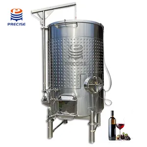 Fábrica al por mayor 1000L 2000L 3000L 5000L Fermentador de vino Techo flotante Almacenamiento Capacidad variable Tanque de fermentación