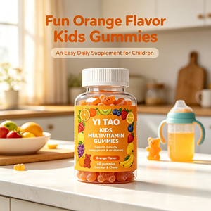 Gummies multivitaminées pour enfants sous marque blanche, saveur orange, pour soutenir l'immunité, l'énergie et la croissance, complément OEM, 60 unités - Product Image 5