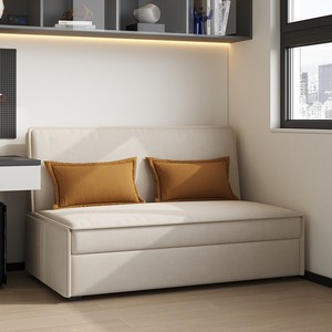 Foldable <b>Sofa</b> <b>Bed</b> Dual Use Multifunctional Pull Out Design <b>Single</b> Double Size For Small Living Room Study Bedroom Home Furniture - Product Image 1