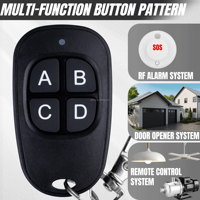 Control Remoto Inalámbrico RF de Cuatro Canales 433mhz Tipo Copiador para Puerta de Garaje y Persianas Enrollables