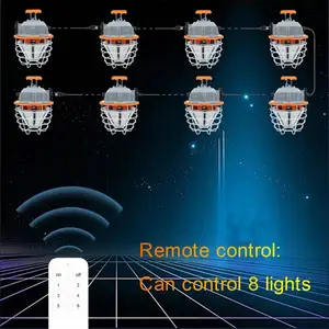 Luz de trabalho com tripé LED de alta potência, bateria com controle remoto, luz de trabalho temporária para uso em garagem e construção, 150 W