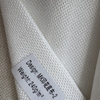 Tissu aspect lin blanc pur 240 GSM pour impression numérique, préparé pour l'impression (PFP), tissu de base disponible en 14 couleurs