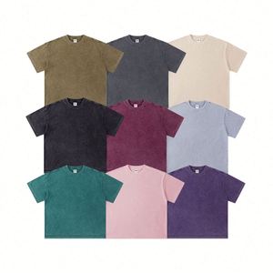 Nouvelle Collection 2026 – T-shirt Oversize en Coton Lavé 275g pour Homme, Manches Courtes, Style Couple, Idéal Été - Product Image 1