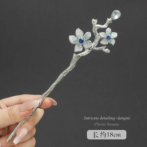 Nuevo Pasador de Pelo con Pluma de Mariposa y Cristal Azul Estilo Chino 2024 para Mujer, Horquillas Hechas a Mano, Accesorios de Joyería, Adornos para el Cabello - Product Image 5
