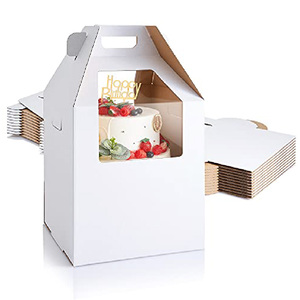 Vente en gros d'usine, boîte alimentaire personnalisée et boîte en papier PR de luxe blanc ivoire haut de gamme avec emballage cadeau exquis pour gâteau de mariage - Product Image 5