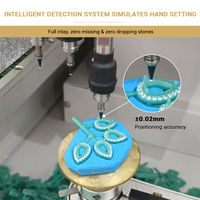Machine automatique mini CNC 5 axes pour la pose de pierres en métal et cire pour la production de bijoux avec placement stable des pierres