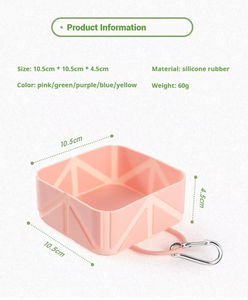 Mangkuk anjing dapat dilipat Logo kustom hewan peliharaan mangkuk air anjing silikon mangkuk anjing yang dapat dilipat - Product Image 6