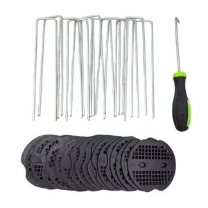 Clous en U galvanisés pour l'extérieur, fixations de jardin pour la stabilité du <span class=keywords><strong>gazon</strong></span> <span class=keywords><strong>synthétique</strong></span>, clous en U pour clôture en fil métallique - Product Image 3