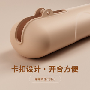 Silicone <b>Makeup</b> <b>Brush</b> Storage Bag Oval Portable Travel Dustproof Cosmetic <b>Case</b> - Product Image 2