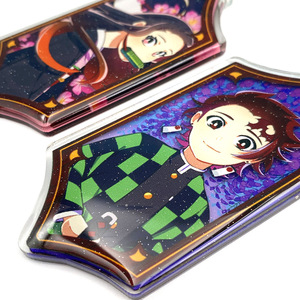 อีพ็อกซี่แวววาวเบื้องหน้า3D อะนิเมะพวงกุญแจกำหนดเองเสน่ห์อะคริลิค - Product Image 2