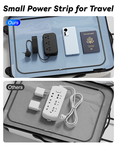 Enchufe de Extensión de 3 Tomas con 3 Puertos USB-C y 2 Puertos USB-A, Cable de 1.5m, Diseño de Seguridad ABS Negro para Uso Residencial - Product Image 6
