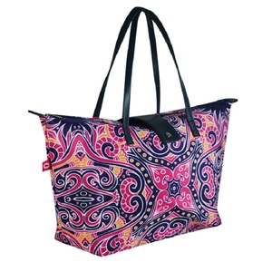 Summer Souvenir with Custom Printed Logo Large Summer Women's Trendy Sea Beach <b>Folding</b> Polyester Tote <b>Bag</b> - Product Image 2