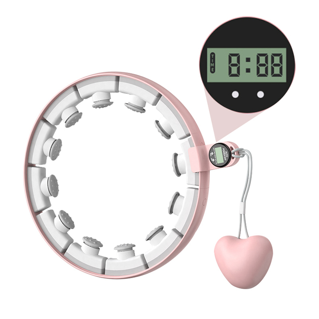 2021 Kids Adjustable Intelligent Plastic Digital Magnet Led Hula-Hoops Ring Adults Fitness Smart Weighted