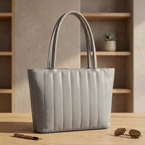 Sac à main en cuir d'agneau de luxe pour femmes BS INTERNATIONAL, fermeture éclair, deux sangles, grande capacité, souple, durable, léger - Product Image 6