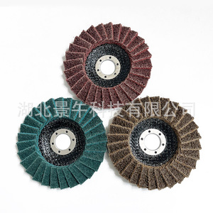Disco de Láminas de Nylon de 4 Pulgadas, Grano 100/125, Tela No Tejida de Lino para Pulir y Desbastar con Amoladora Angular - Product Image 1