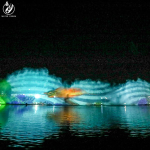 Écran d'eau 3D Water Crown avec cadre en acier inoxydable durable pour <span class=keywords><strong>cinéma</strong></span> en plein air, parc, performance commerciale, projet de fontaine - Product Image 4