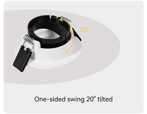 Rondelle murale Gu10 anti-éblouissement Downlight Frame Recesse 15 degrés incliné Mr16 Spot Light Housing - Product Image 3