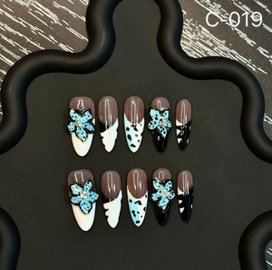 手工制作的压贴式指甲丙烯酸人造奢华假指甲 2026 新闻 高品质指甲 - Product Image 4