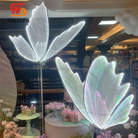 Lumières LED papillon en gros, article de fête, lumière chaude et froide, ailes de papillon lumineuses, support pour mariage, anniversaire