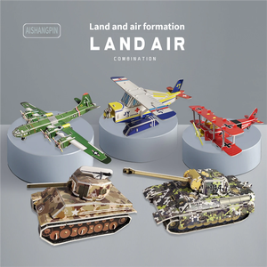 Rompecabezas 3D de Barco Militar, Tanque y Avión, Modelo para Armar, Juguete Educativo para el Desarrollo Intelectual, Regalo para Niños - Product Image 3