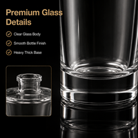 Flacon de parfum en verre rechargeable de qualité supérieure, 30 ml, col serti, cylindrique, vaporisateur, format voyage, boîte cadeau portable