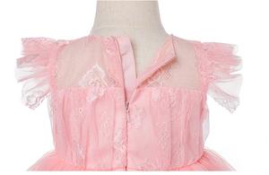 Vestidos Bonitos para Niñas, Vestido Corto de Encaje con Flores para Niña, Vestido de Princesa para Boda en Color Rosa - Product Image 6