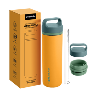 Bottiglia in Acciaio Inossidabile Resistente da 20 oz con Isolamento Sottovuoto, Costruita per Uso a Lungo Termine con Manico - Product Image 2