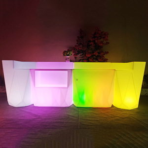 Sang trọng 16-màu LED xách tay quầy bar đồ nội thất PE nhựa với điều khiển từ xa cho ứng dụng ngoài trời - Product Image 6