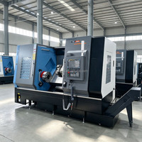 Tour CNC à banc incliné TCK700 avec système Fanuc, tourelle servo-hydraulique à 12 stations, bras de réglage d'outils Renishaw, contre-embout rotatif interne