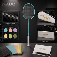 Raquette de badminton en fibre de carbone de haute qualité, manche rigide, pour entraînement de smash, logo personnalisé OEM, vente en gros en usine, en vrac, Europe, Asie du Sud-Est