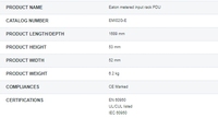 Eaton EMI02G-E PDU intelligent à montage en rack avec compteur, 32A, 14 prises, échange à chaud, utilisation en intérieur