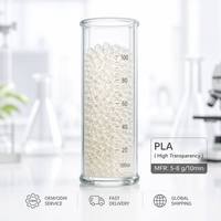 Hoog smeltsterkte PLA pellets, biobased composteerbare hars voor vacuümvormen van voedselbakjes en deksels voor koude dranken.